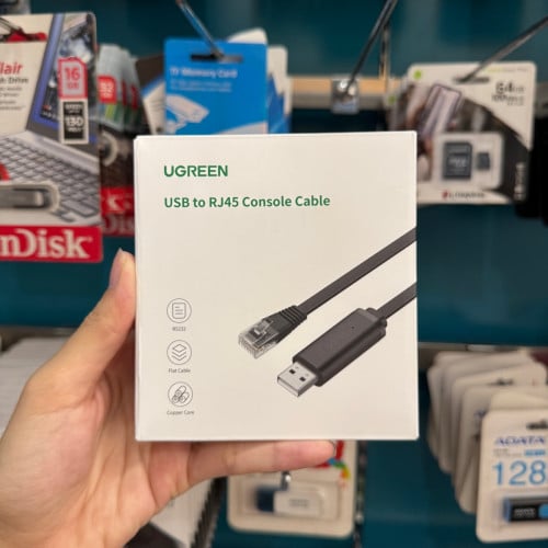Ugreen Console Cable USB-Ethernet RJ45 1.5M Model : CM204
