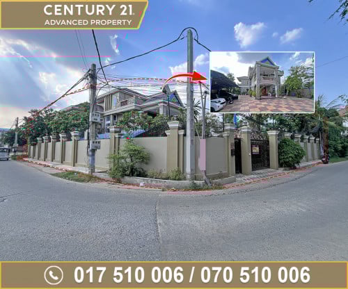 🏘 ផ្ទះវីឡា កែង (Villa) សម្រាប់ជួល នៅជិតផ្សារតាំងកសាងថ្មី និង​ ផ្លូវធំ105K