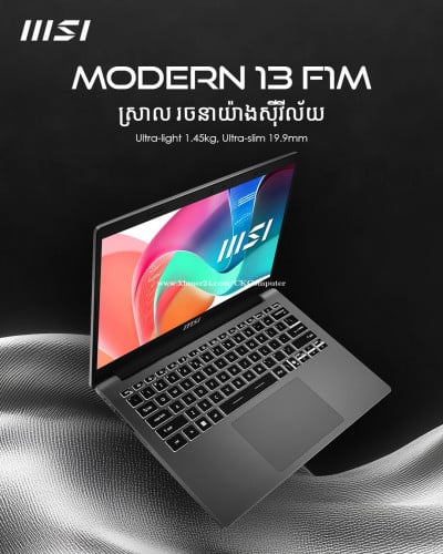 MSI Modern 13 F13MG $399  i3-1315U 13.3" (តម្លៃអាច ចចាបាន, តថ្លៃបាន - Price can talk )