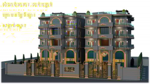 #SD014 លក់បន្ទាន់ សំណង់អាគារ សង់មិនទាន់ចប់ ដីកែង ផ្លូវបី ក្នុងបុរីម៉នដានី បត់ពីផ្លូវទំនប់កប់ស្រូវ