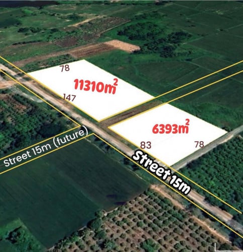 ដីសម្រាប់លក់ 500m ពី RR3