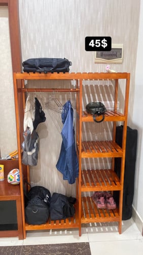 Clothes rack by rubber wood very beautiful 😻