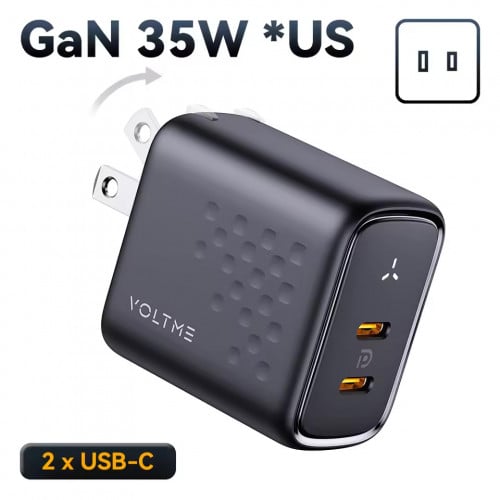 VOLTME Revo 35W Duo (C+C) PD USB C Charger GaN III Fast Charger
