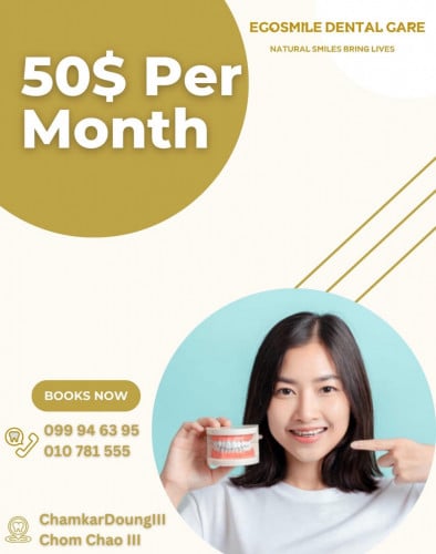 ពត់ធ្មេញ50$/1ខែ