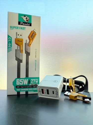 ឈុតសាក Lighting & Type C 4in1 សាកលឿន