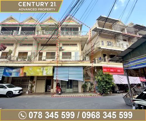 🏠ផ្ទះល្វែង(ខាង) នៅទល់មុខផ្សារជីបម៉ុងសំណង់12 ត្រូវការលក់បន្ទាន់ខ្លាំង