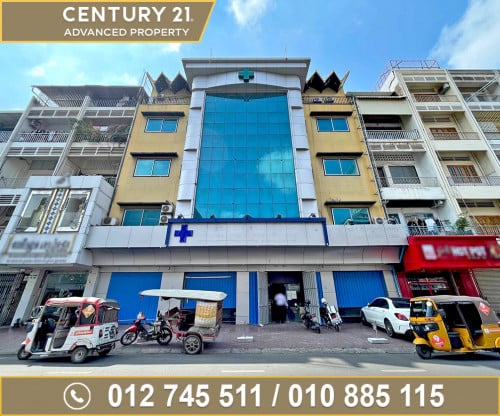 🏠អគារ (5ជាន់) សម្រាប់ជួល នៅលើមហាវិថីកម្ពុជាក្រោម និង ជិត​ទីស្តីការគណៈរដ្ឋមន្រ្តី