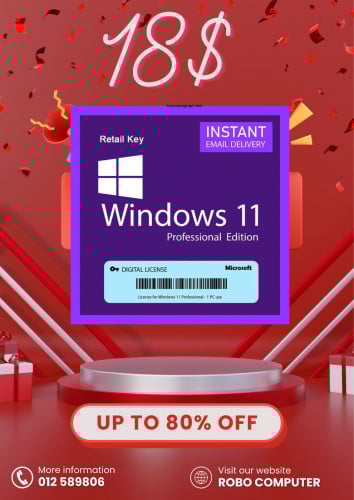 WINDOWS 11 PRO Licensed for sales( 1 User ) $18
