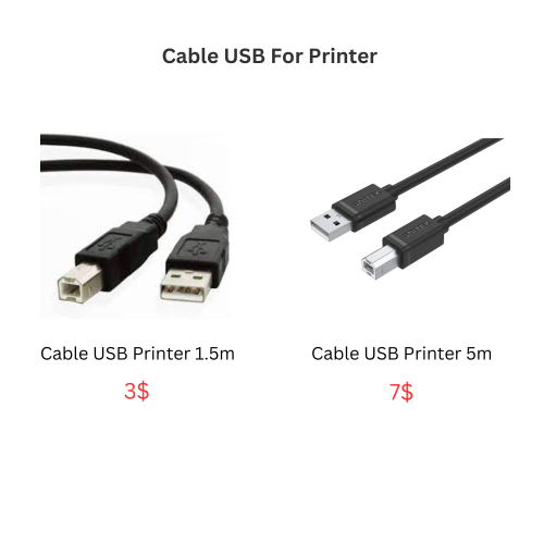 Cable USB Printer, 1.5m, 5m