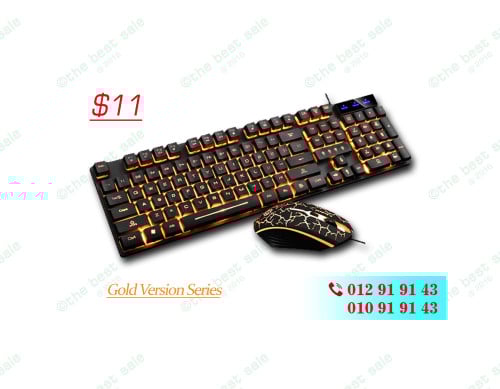 Special Promotion! (Gold Version) New Keyboard & Mouse Game Series with light