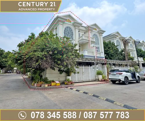 🏠 វីឡាភ្លោះ កែង (Twin) សម្រាប់ជួល ក្នុងបុរី ឌឹមេគង្គរ៉ូយ៉ាល់ ផ្លូវជាតិលេខ6A