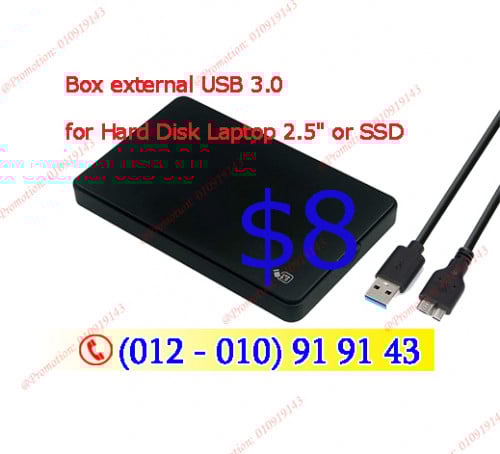 Box External box USB 3.0 for Hard disk Laptop :$8