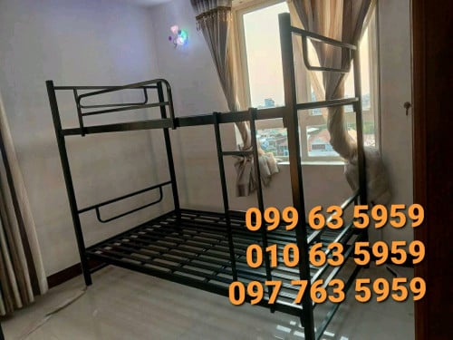 គ្រែ2ជាន់ខ្មៅ 1.0m x2.0m