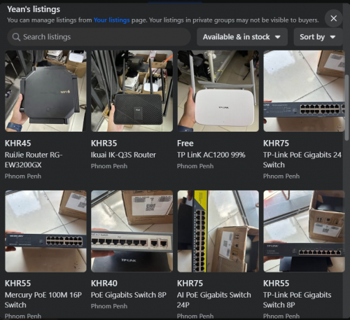 Sell Mikrotik UniFi RuiJie Huawei TP-Link Ikuai , Router AP Switch , Switch PoE , UPS