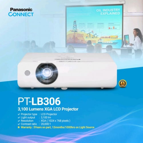 Panasonic PT-LB306 3,100 Lumens XGA LCD Projector