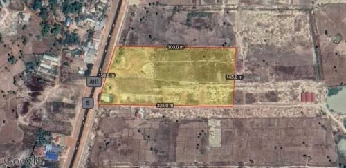 ដីជាប់ផ្លូវជាតិលេខ5 4ហាត់ជាង ជាប់នឹងរោងចក្រ