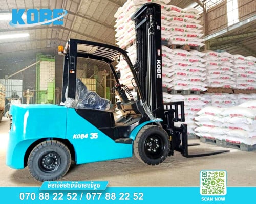 Kobe forklift ប្រើម៉ាស៊ូត 2,5តោន និង 3,5តោន