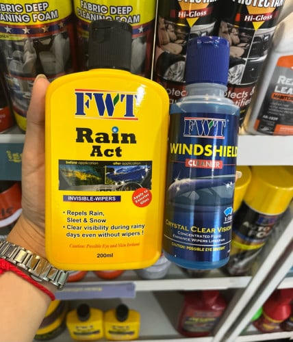 ថ្នាំសម្អាតកញ្ចក់ផ្នែកខាងក្រៅនឹងខាងក្នុងរថយន្ត