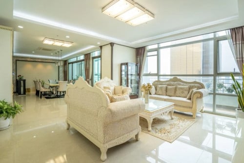 De Castle Royal, BKK1- 4BR Duplex Style Penthouse Rent On The Top Floor