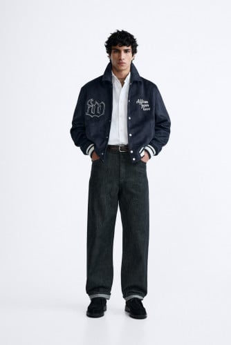 Zara Men Faux Suede Jacket