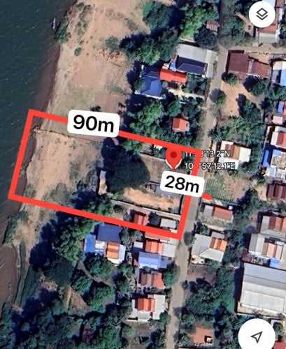 ដីជាប់មាត់ទន្លេរលក់ 28m x 90m