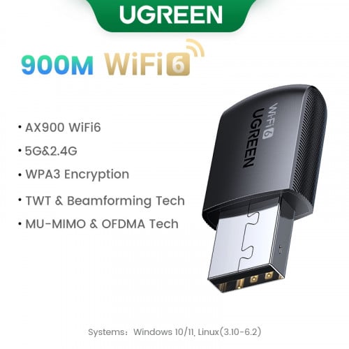 UGREEN AX900 USB Dual Band Wi-Fi Adapter 35264