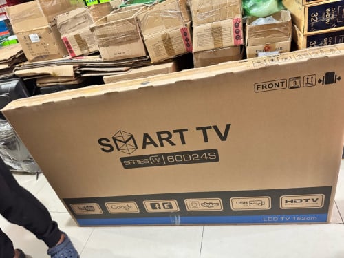 60inch Smart ធានារថ្មី voice តាមតេលេបាន មានភាសារខ្មែ
