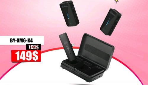 BOYA- XM6 K4 Mike ដូចលក្ខខណ្ឌថ្មីជាមួយនឹងការបញ្ចុះតម្លៃខ្លាំង