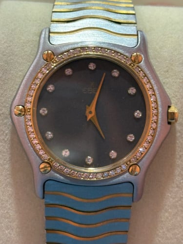 Ebel ហ្សុីន មុខដាំពេជ្រ លាយ gold 18K ធានាហ្សុីន