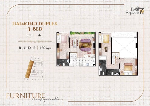 Duplex Penthouse 3Bedroom Time Square 7