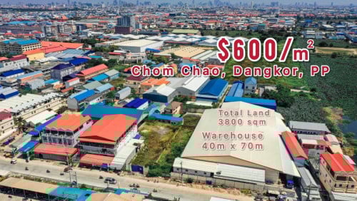 ឃ្លាំងសម្រាប់លក់ 600$/sqm ចំណូលជួល 6200$/ខែ