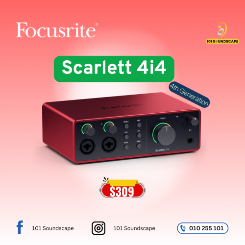 Focusrite Scarlett 4i4 4th Gen USB Audio Interface