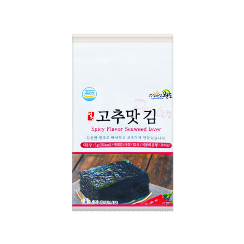 Wando Spicy Flavor Seaweed Laver 5gx9EA/Set