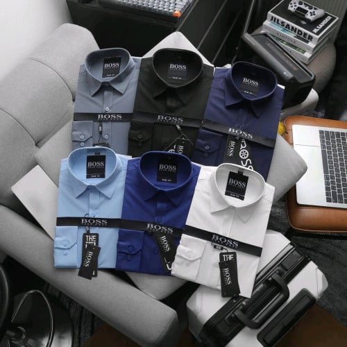 អាវក្រណាត់ដៃវែងសាច់VIP ប្រេនBOSS Size M L XL XXL 3XL 4XL