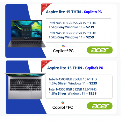 NEW Acer Aspire Lite 15 Thin  $235
