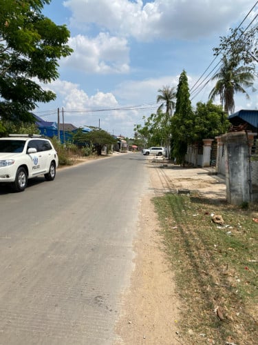 ដីលក់ឬជួល សង់ឃ្លាំង 1264m2 ជាប់ផ្លូវបេតុង មានផ្លូវក្រោយ