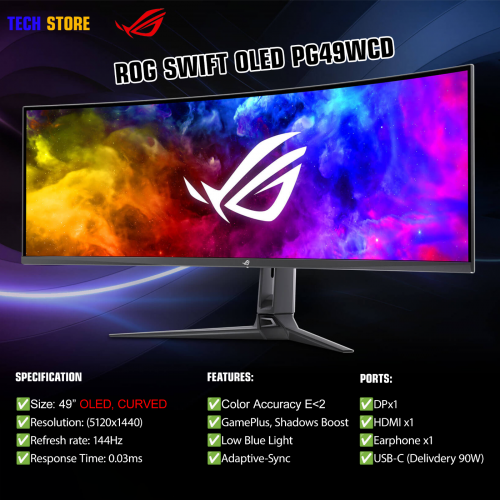 ROG Swift OLED PG49WCD, 49"
