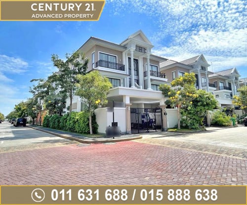 🏘 វីឡាភ្លោះ កែង (Twin-A) សម្រាប់ជួល ជិតក្លោងទ្វារ ក្នុងបុរី ប៉េងហួតបឹងស្នោ