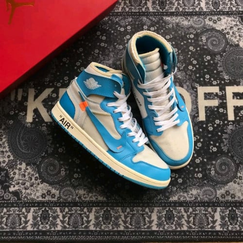 ស្បែកជើងចូដិន Jordan Off-White UNC -AJ1 OW - Size 43