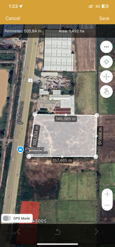 ដីលក់ទំហំ 15000sqm លេីផ្លូវជាតិលេខ៣ KM-19