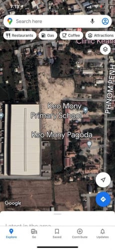 ដីសំរាប់លក់ក្បែរស្ពានអាកាស ព្រលានថ្មី ផ្លូវជាតិលេខ2