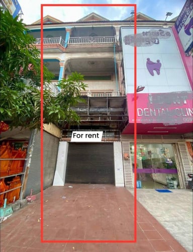 ផ្ទះអាជីវកម្ម សម្រាប់ជួលនៅ សង្កាត់ ស្ទឹងមានជ័យShop house for rent at sangkat stoengmeanchey