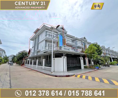 🏘 វីឡាភ្លោះ កែង (Twin) ទល់មុខសួន​ ក្នុងបុរី វិមានភ្នំពេញ ​598  ត្រូវការលក់បន្ទាន់ខ្លាំង