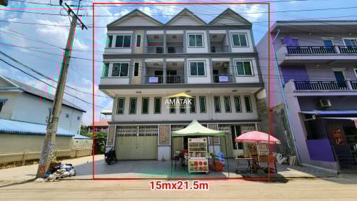 ផ្ទះកែង3ល្វែងលក់នៅក្បែរផ្សារឈូកមាស