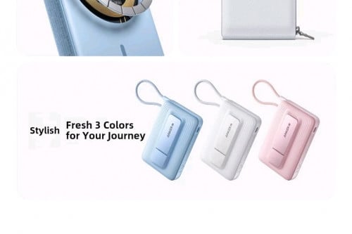 Anker Powerbank 10000mA30wមានមានខ្សែជាប់តួរមានជើងទម្រនិង wireless15w