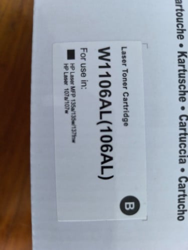 HP Toner replacement 106A