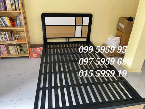 គ្រែដែកក្បាលឈើ 1.0mx2.0m