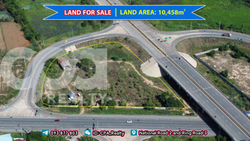 ដីលក់កែងផ្លូវជាតិលេខ2 និងផ្លូវក្រវ៉ាត់ក្រុងទី៣