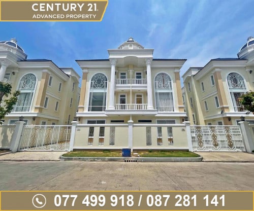 វីឡាភ្លោះ2ទម្លុះចូលគ្នា (Twin) នៅក្នុងបុរី ប៊្លូដាយមិនដ៏ ខណ្ឌជ្រោយចង្វារ ត្រូវការលក់បន្ទាន់ខ្លាំង