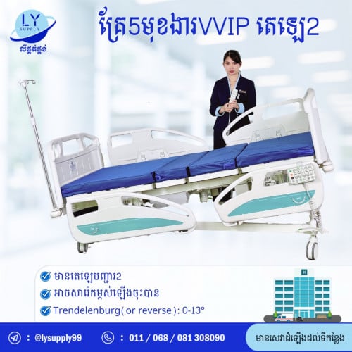 គ្រែ៥មុខងារអូតូVVIPតេឡេបញ្ជា២